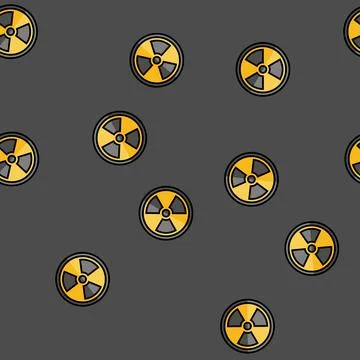 Energy nuclear vector seamless pattern 스톡 일러스트