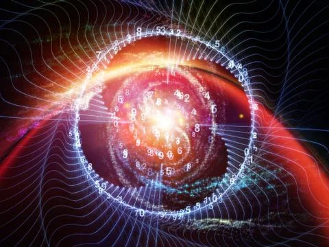 Energy of Numbers Stock Illustration