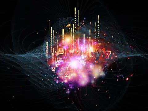 Energy of Numeric Burst Stock Illustration