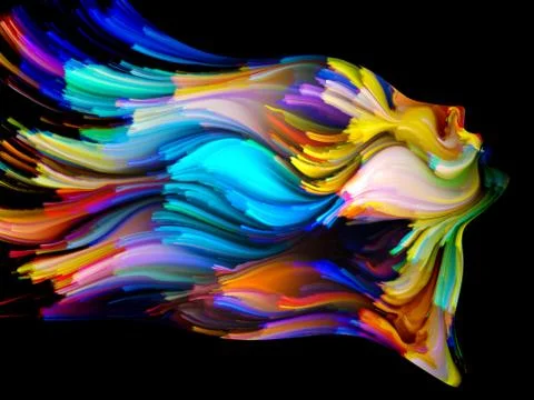 Energy of Paint Stock Illustration