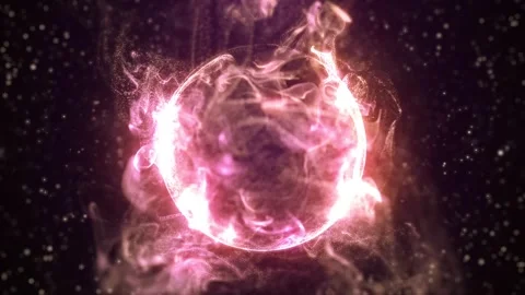 Energy Particles Neon Sphere Background Stock Footage 311532209