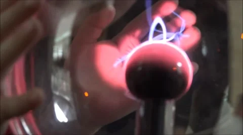 The energy passing through the hand of man. Slow motion. New technologies. Stock Footage 52365669