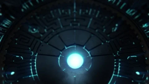 Energy Patterns Emerge from Ancient Disk Stock Footage 307493402