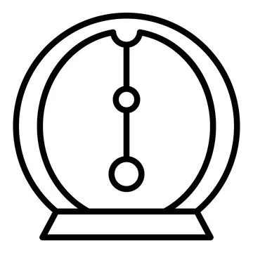 Energy pendulum icon outline vector. Physics impact 스톡 일러스트