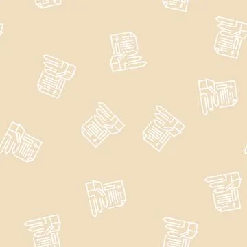 Energy performance certificate line seamless pattern Stock Illustration
