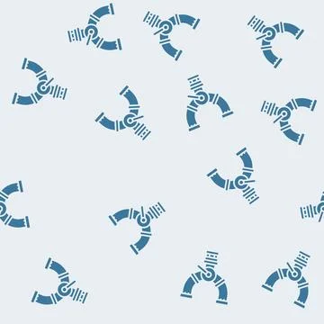 Energy pipeline glyph seamless pattern Stock Illustration
