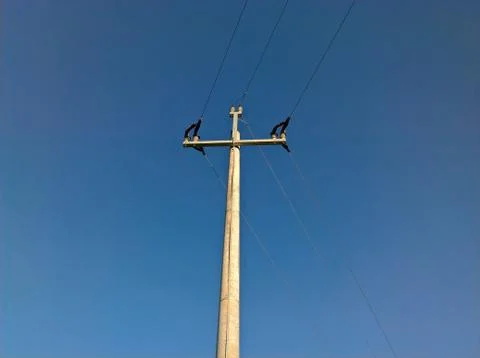Energy Pole Bend Stock Photos