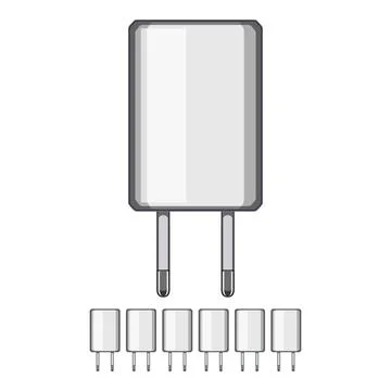 Energy power adapter cartoon vector graphic Stock Illustration