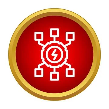 Energy power grid distribution network smart icon Stock Illustration