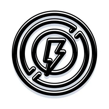 Energy power lightning bolt charging symbol Stock Illustration