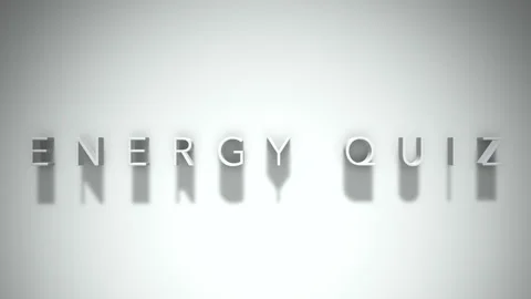 Energy quiz 3D title animation with shadows on a white background Vídeos de archivo 297799720
