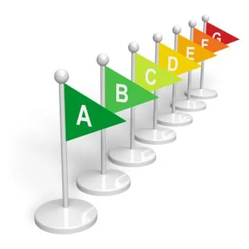 Energy rating flags Stock Illustration