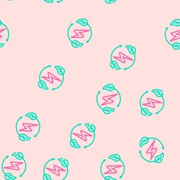 Energy recovery system vector seamless pattern Illustrazione stock