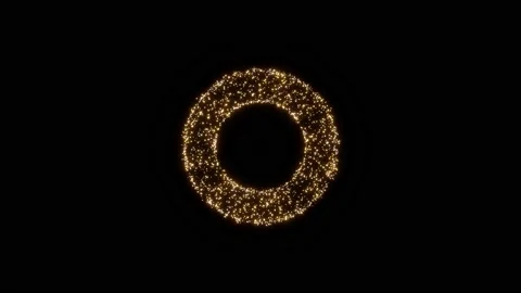 Energy ring sparkly particles sparkly ring sparks on a dark background Video stock 134876631