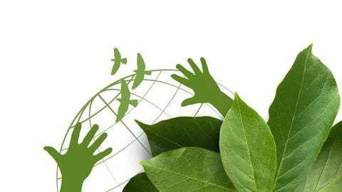 Energy saving background with the concept of loving the earth and reducing Stock Illustration