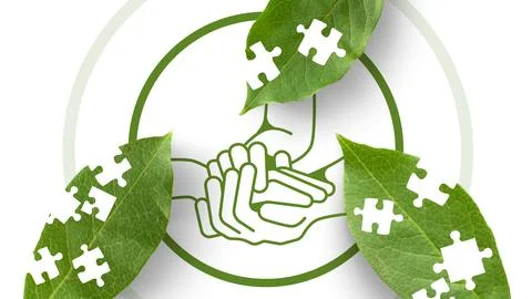 Energy saving background with the concept of unity in nature preservation 스톡 일러스트