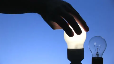 Energy saving - Bulb - Energy-Saving Lamp Stock Footage 11613826