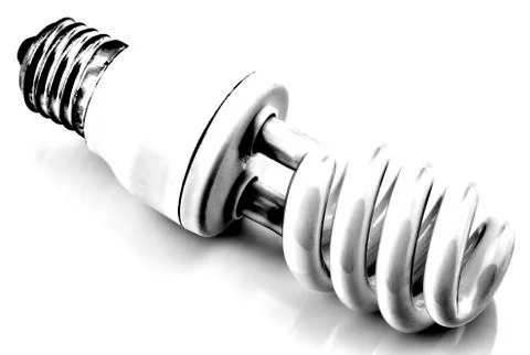 Energy saving bulb isolated on white background Stock Photos