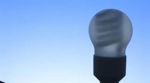 Energy-saving bulb off, right Stock Footage 11609488