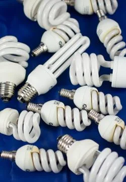 Energy saving bulbs Stock Photos