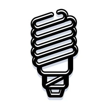 Energy saving compact fluorescent light bulb concept 스톡 일러스트