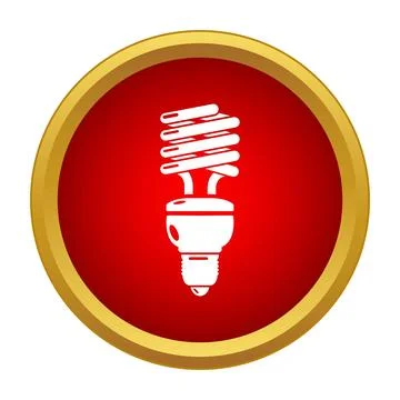 Energy saving compact fluorescent light bulb icon Stock Illustration