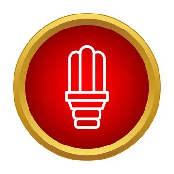 Energy saving compact fluorescent light bulb icon Stock Illustration