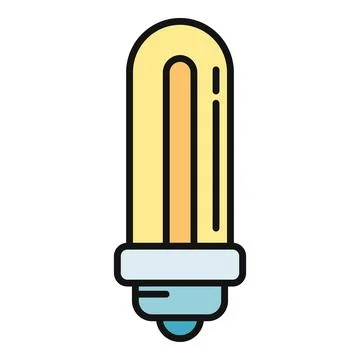 Energy saving compact fluorescent light bulb icon Stock Illustration