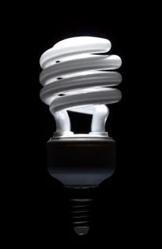 Energy saving compact fluorescent lightbulb Stock Photos