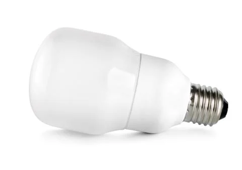 Energy saving compact fluorescent lightbulb Stock Photos