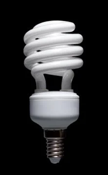 Energy saving compact fluorescent lightbulb Stock Photos