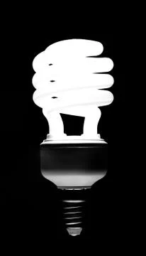 Energy saving compact fluorescent lightbulb Stock Photos