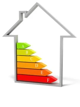 Energy saving concept with house icon Stock Illustration