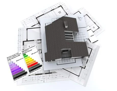 Energy saving in construction Illustrazione stock