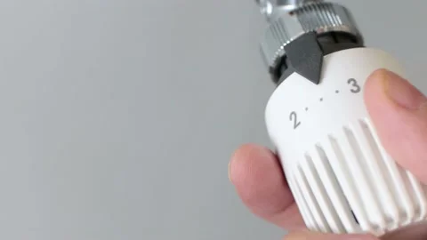 Energy saving due natural gas crisis. Thermostatic regolation Stock Footage 219416198