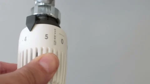 Energy saving due natural gas crisis. Thermostatic regolation Stock Footage 219416219
