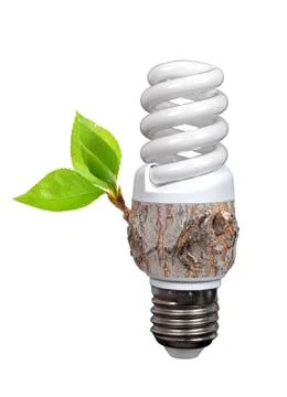 Energy saving eco lamp Stock Photos