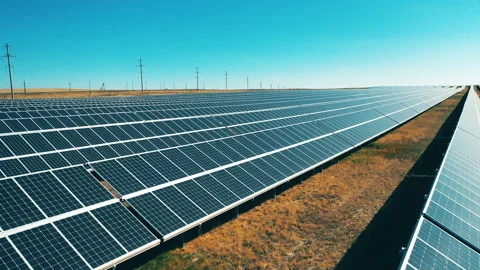 Energy saving, energy efficiency, renewable energy concept. Rows of electrical Video stock 140799506