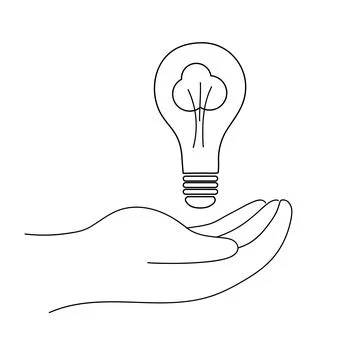 Energy saving. Flat outline icon. Vector illustration. Energy saving. Illustrazione stock