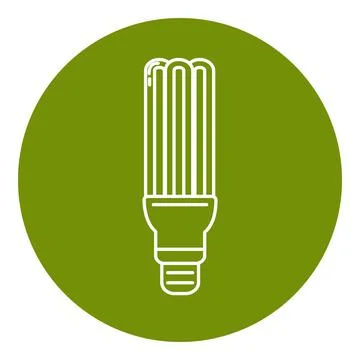 Energy saving fluorescent light bulb icon Stock Illustration