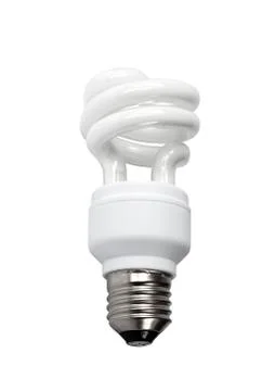 Energy saving fluorescent light bulb Stock Photos