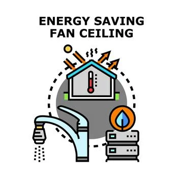 Energy saving home system and efficient utilization Stock Illustration