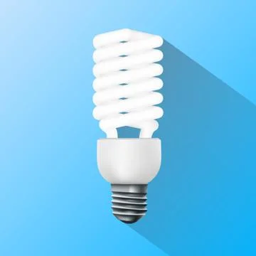Energy saving lamp. Flat graphics. 스톡 일러스트
