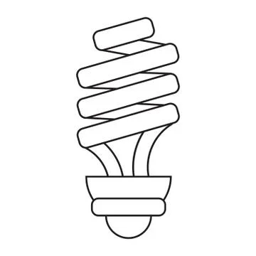 Energy saving lamp light bulb pictograph Stock Illustration