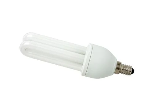 Energy saving lamp. mini base. Stock Photos