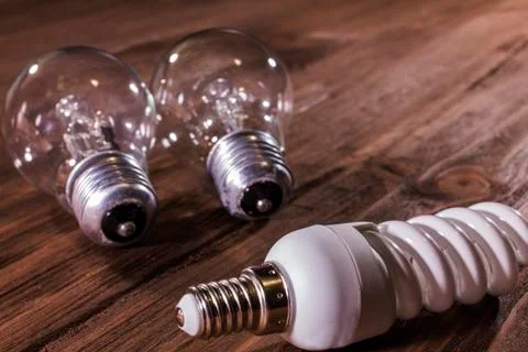 Energy saving lamp Stock Photos