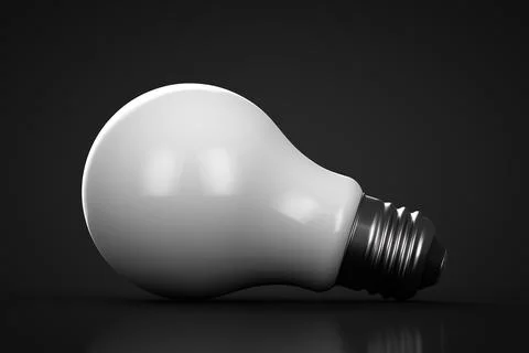 Energy saving lamp on the table close up. Stock Illustration