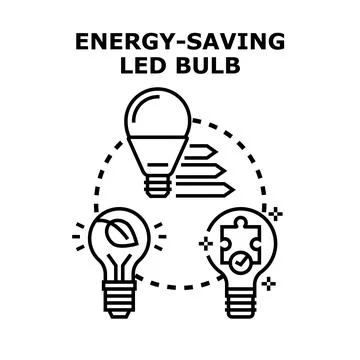Energy saving led bulb concept illustrating green solutions Stock Illustration
