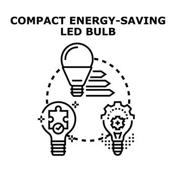 Energy saving led bulb technology development concept Stock Illustration