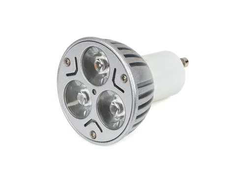 Energy saving LED light bulb on white background Stock Photos